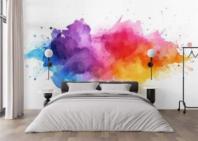 Design a watercolor splash with a gradient effect Wall mural