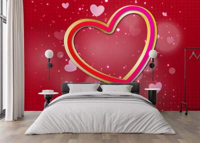 pink background valentine's day Wall mural