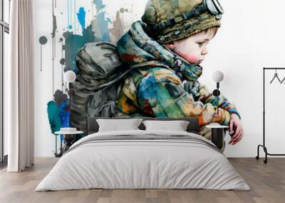 soldier boy, using ai Wall mural