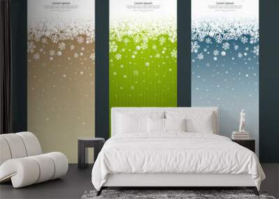 merry christmas banner vertical background, vector Wall mural