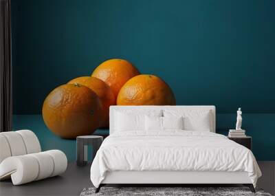 oranges on a wooden table Wall mural