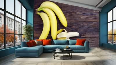 Bananas on a table Wall mural