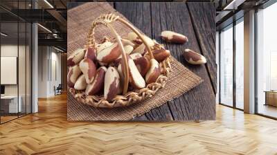 Brazil nuts in basket Wall mural