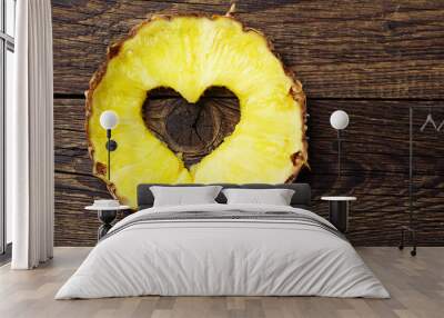 slice pineapple Wall mural