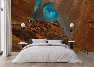 Chrono Navigator in a Temporal Rift: Mastering the Tides of Time Wall mural