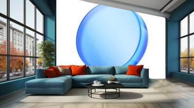 Blank Mobile application icon, button - Blue circle button Wall mural