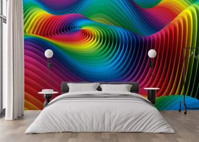 Colorful background. 3d illustration Wall mural