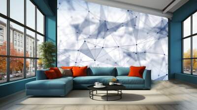 Concept of Network, internet communication. 3d rendering Wall mural