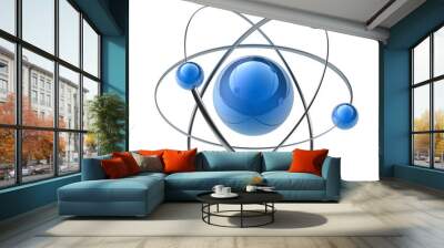 Orbital model of atom Wall mural