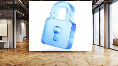 Padlock icon. Privacy Symbol, Security Lock - 3d rendering Wall mural