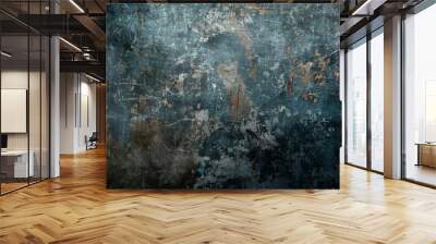 A grunge texture with scratches, stains, and rough edges, providing an edgy and raw counterpoint to the main subject. Wall mural