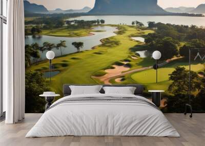 Golf course sport, Golfing Holidays in Thailand Wall mural