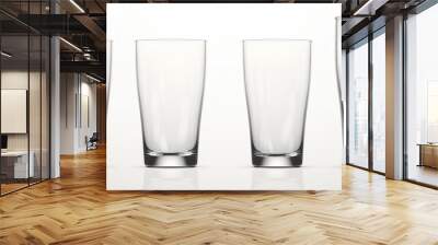 Set of glasses isolated on white background Wall mural