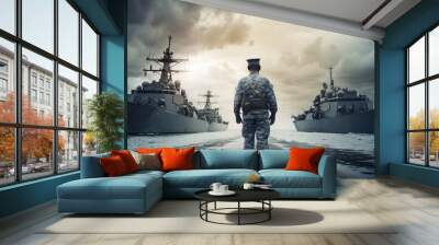 U.S. Military Might Navy Wall mural