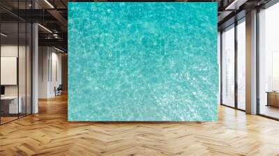 Aerial view of the Overhead view of crystal clear water on beach background Wall mural