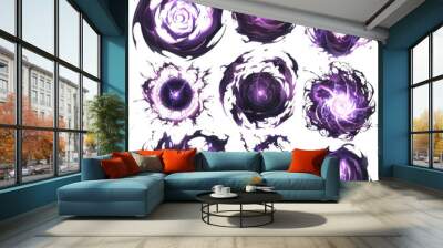 dark purple energy explode for 2d game effect Wall mural