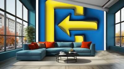 3D Illustration log in in arrow set  Wall mural