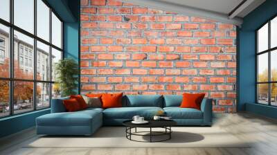 Red brick texture background Wall mural