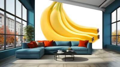 Bunch of bananas isolated on transparent background Generative Ai.
 Wall mural