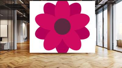 Flower simple shape red icon Wall mural