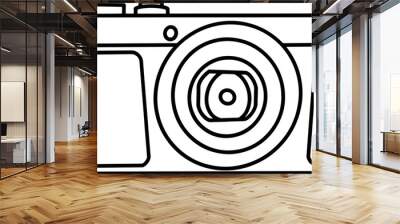 camera line drawing Wall mural