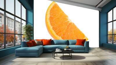 Fresh orange sliced  isolated on transparent background (.PNG) Wall mural