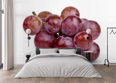 Fresh red grape isolated on transparent background (.PNG) Wall mural