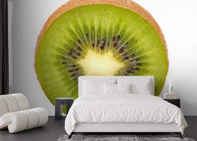 Fresh sliced kiwi fruit isolated on transparent background (.PNG) Wall mural