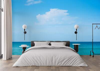 Calm Sea and Blue Sky Background. Wall mural