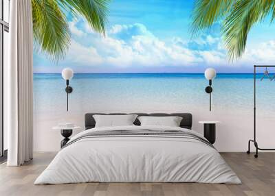 Calm Sea and Blue Sky Background. Wall mural