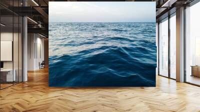 Calm Sea and Blue Sky Background. Wall mural