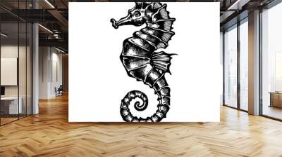 seahorse animal illustration Wall mural