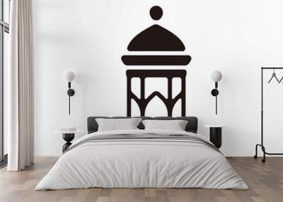 Arabic Lantern icon.Flat silhouette version. Wall mural