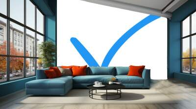 Blue check sign Wall mural