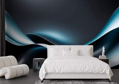 blue satin background Wall mural