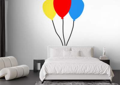 Colorful Balloons Vector Wall mural