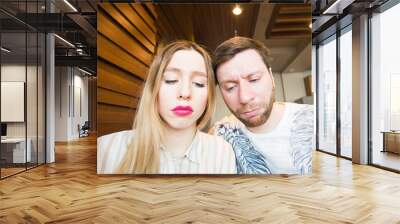 couple having a quarrel Wall mural