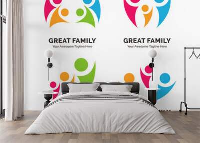 Family logo collection Wall mural