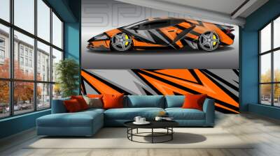 Race car livery design vector  Wall mural