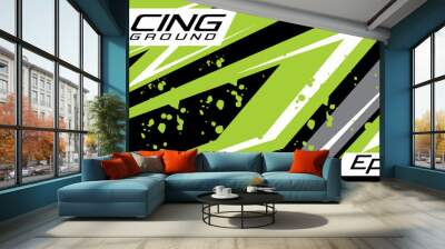 racing car livery wrap background design Wall mural