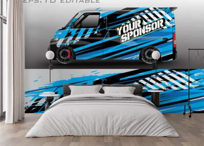 racing car wrap design for vehicle vinyl stickers and automotive company sticker livery	 Wall mural