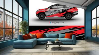 racing car wrap design for vehicle vinyl stickers and automotive company sticker livery	 Wall mural