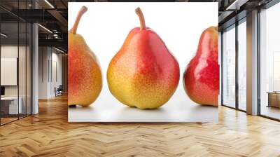 fresh pears isolated on white background Wall mural