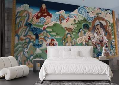 Buddhist Paintings with Gautama Buddha's Story Wall mural