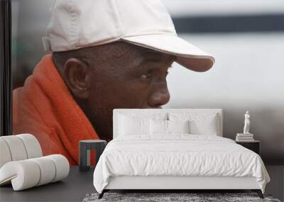 Elderly African American Man Smoking Wall mural