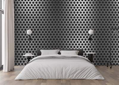 metal steel perforated background Wall mural