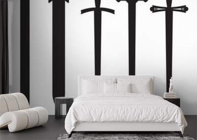 Swords icon. Wall mural