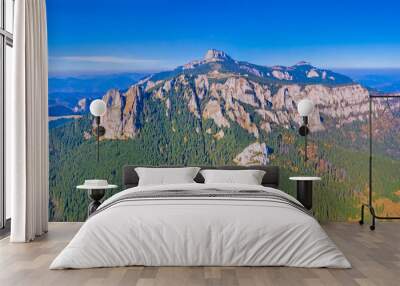 Aerial autumn mountain landscape Wall mural