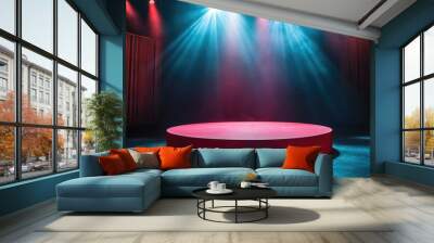 Spotlight Stage with Colorful Lighting Effects Wall mural