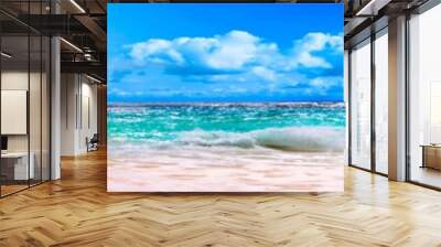 Ocean and blue sky Wall mural